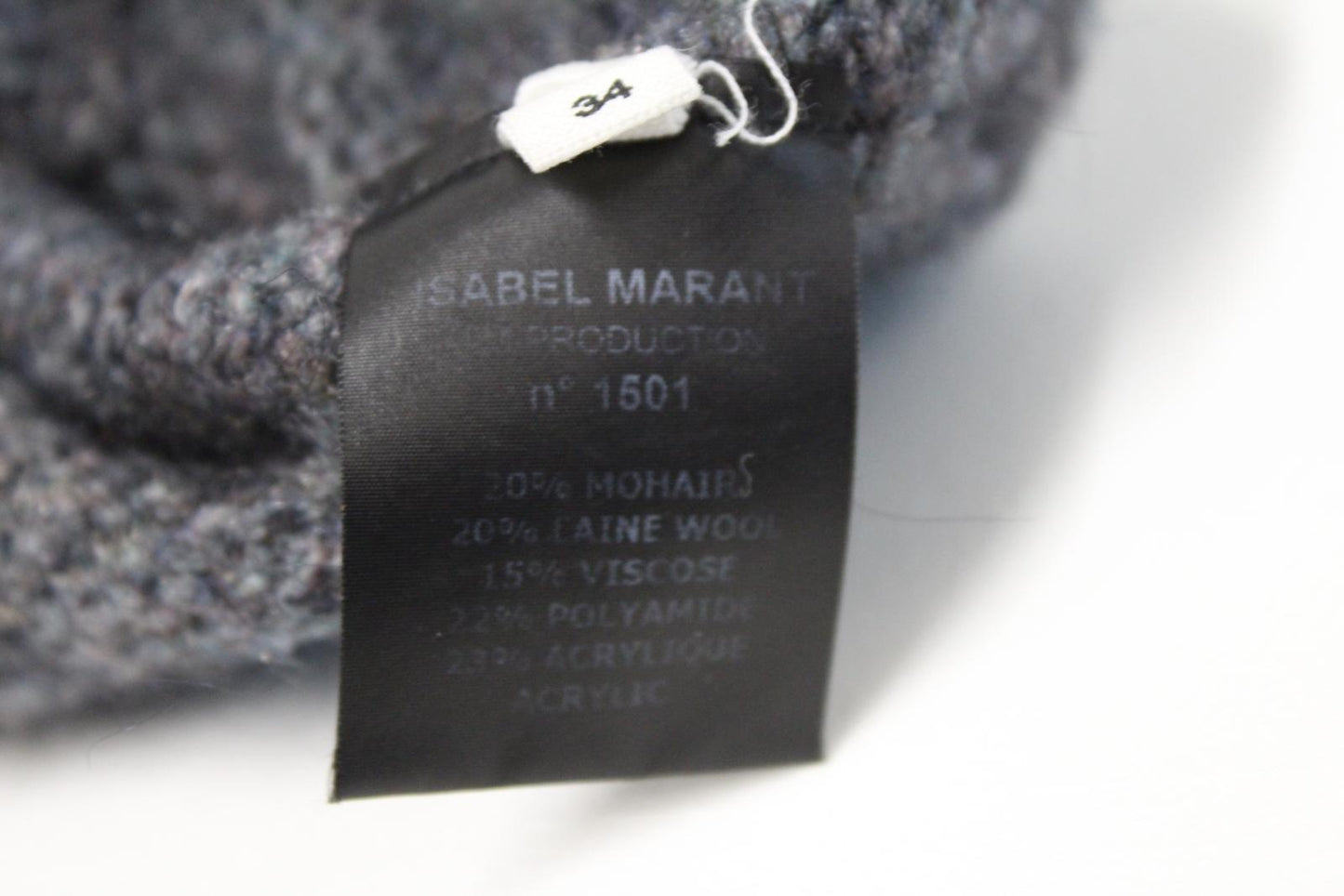 ISABEL MARANT Ladies Grey Mohair Wool Cut-Out Boxy Fit Sweater Size 34/XS NEW