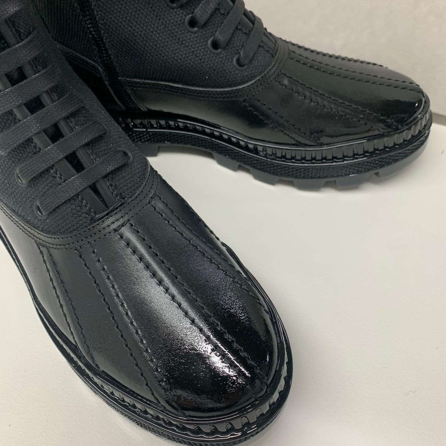 JIMMY CHOO Boot Bootie Ladies Black Trainer Sneaker Shoe Lace Zip Oskar UK7 NEW