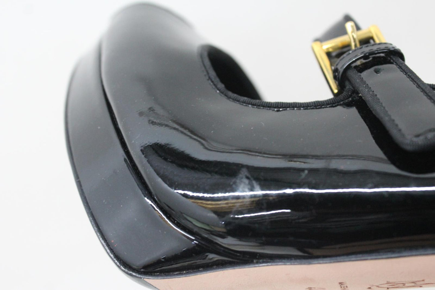 ALEXANDER MCQUEEN Ladies Black Patent Leather Block Heel Sandals EU40 UK7 NEW