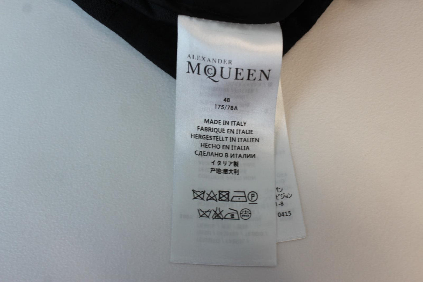 ALEXANDER McQUEEN Ladies Black Cropped Zip Fly Twill Wool Pants 48 W34 L24 NEW