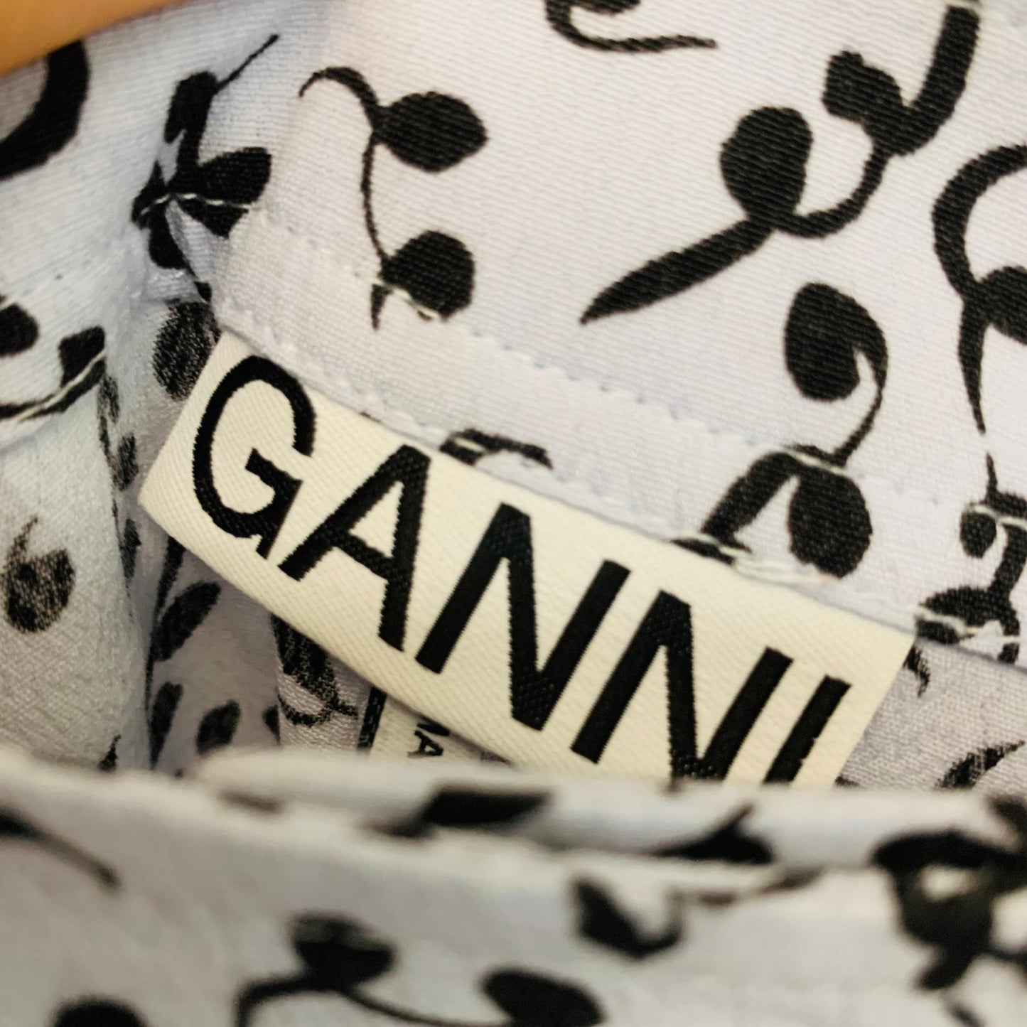 GANNI Ladies Blue Skirt Floral Contrast Long A-Line UK 8 NEW RRP340