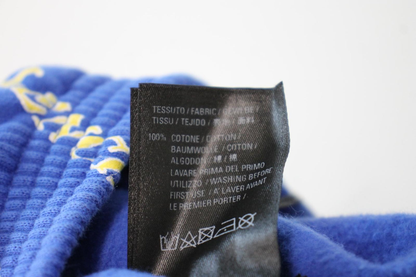 BALENCIAGA Ladies Blue Cotton All Over Logo Sweat Shorts EU34 UK6 BNWT
