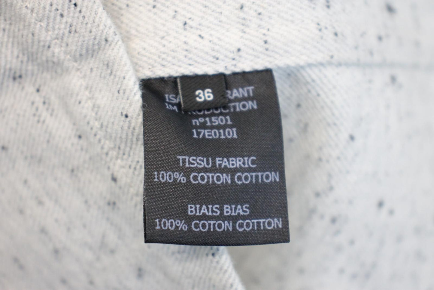 ISABEL MARANT Ladies White/Black Cotton Denim V-Neck Jean Jacket EU36 UK8 NEW