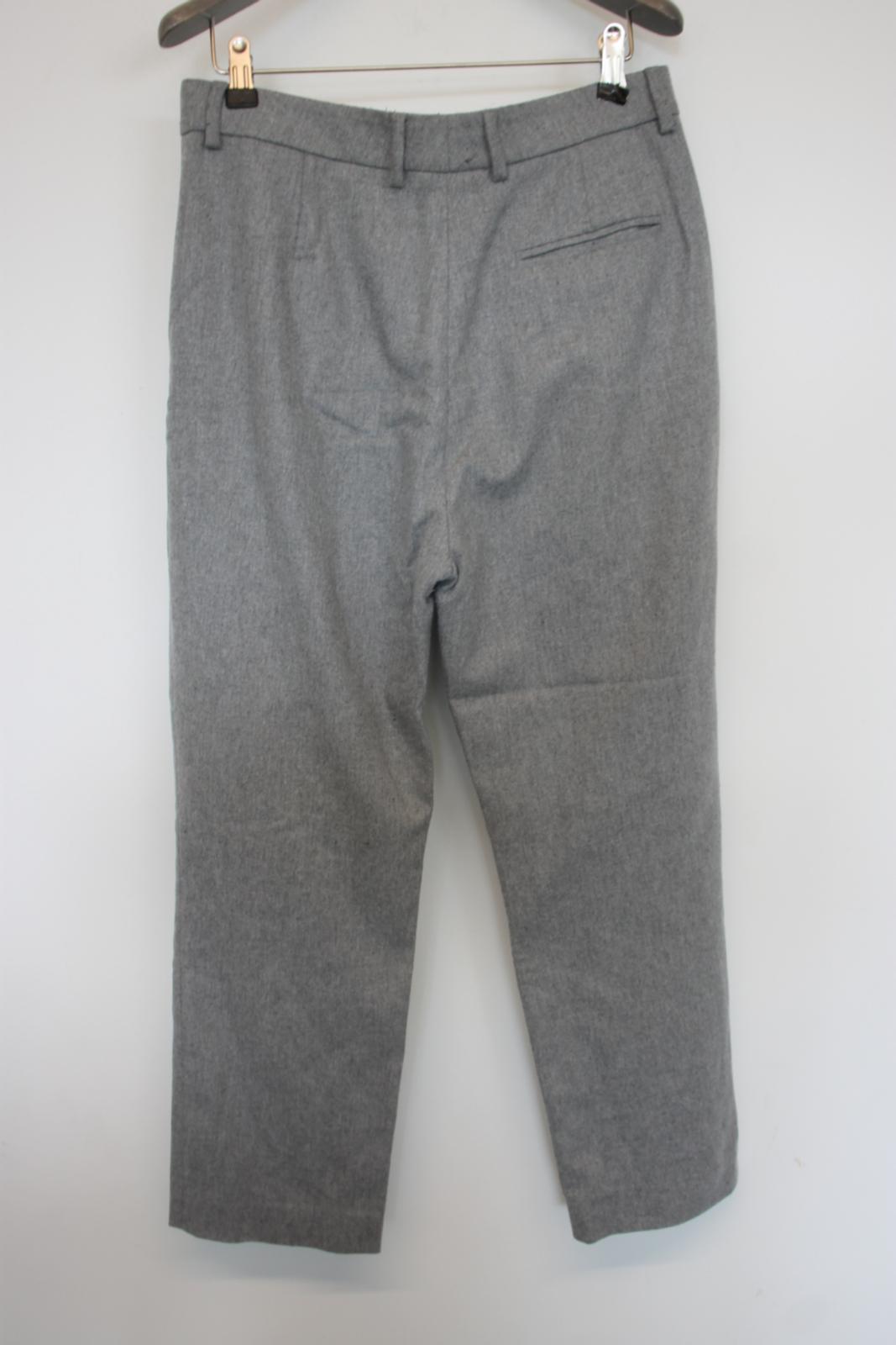 ALEXANDER MCQUEEN Ladies Grey Wool Trousers EU36 UK8 NEW
