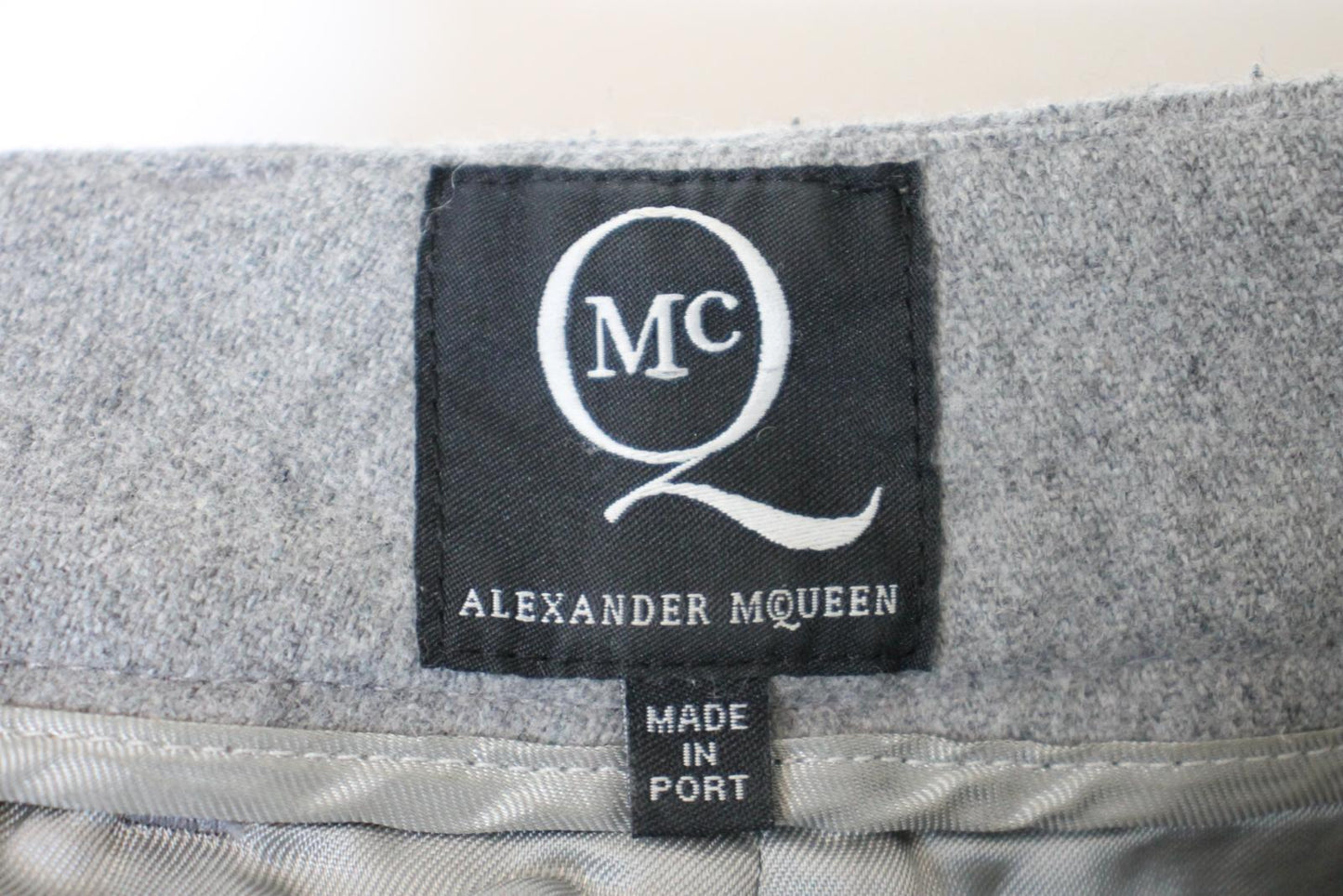 ALEXANDER MCQUEEN Ladies Grey Wool Trousers EU36 UK8 NEW