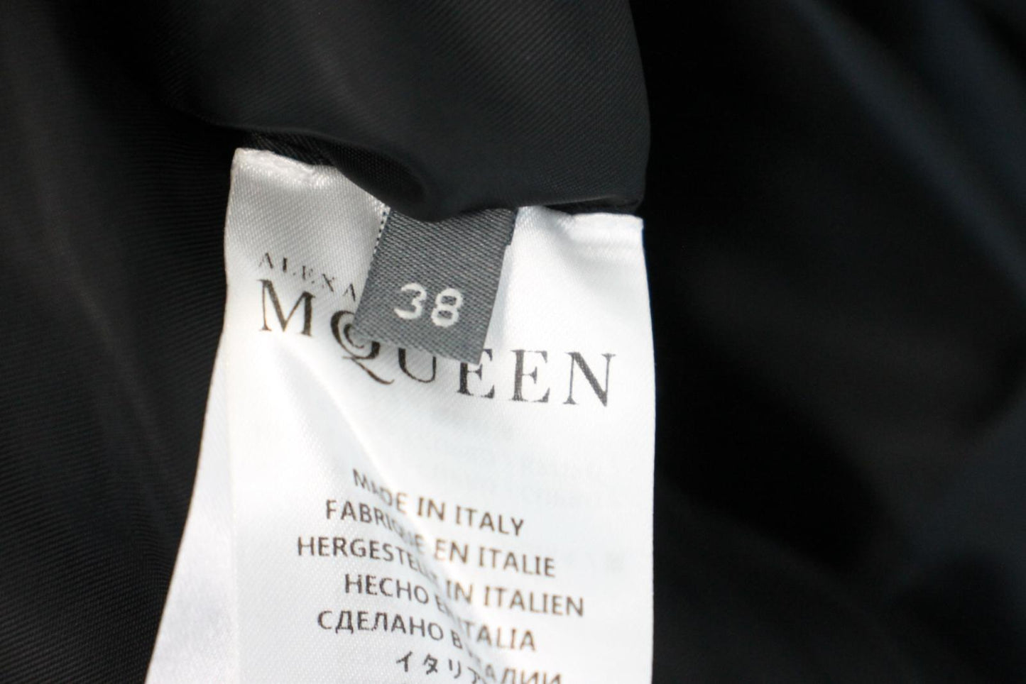 ALEXANDER MCQUEEN Ladies Black Cotton Half Sleeve V-Neck Dress EU34 UK6 NEW