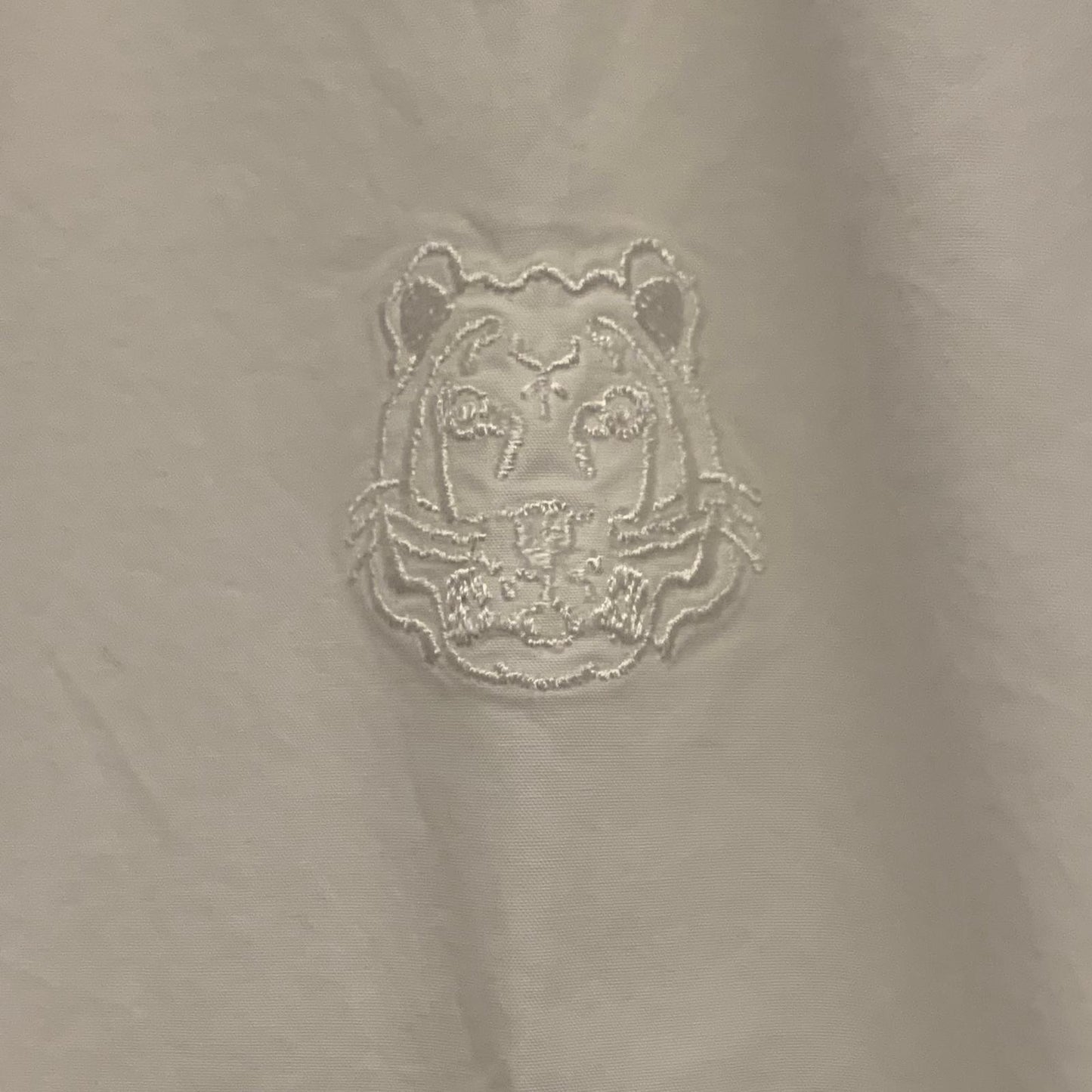 KENZO White Men's Long Sleeve Collared Tiger Mini Logo Dress Shirt UK XL NEW