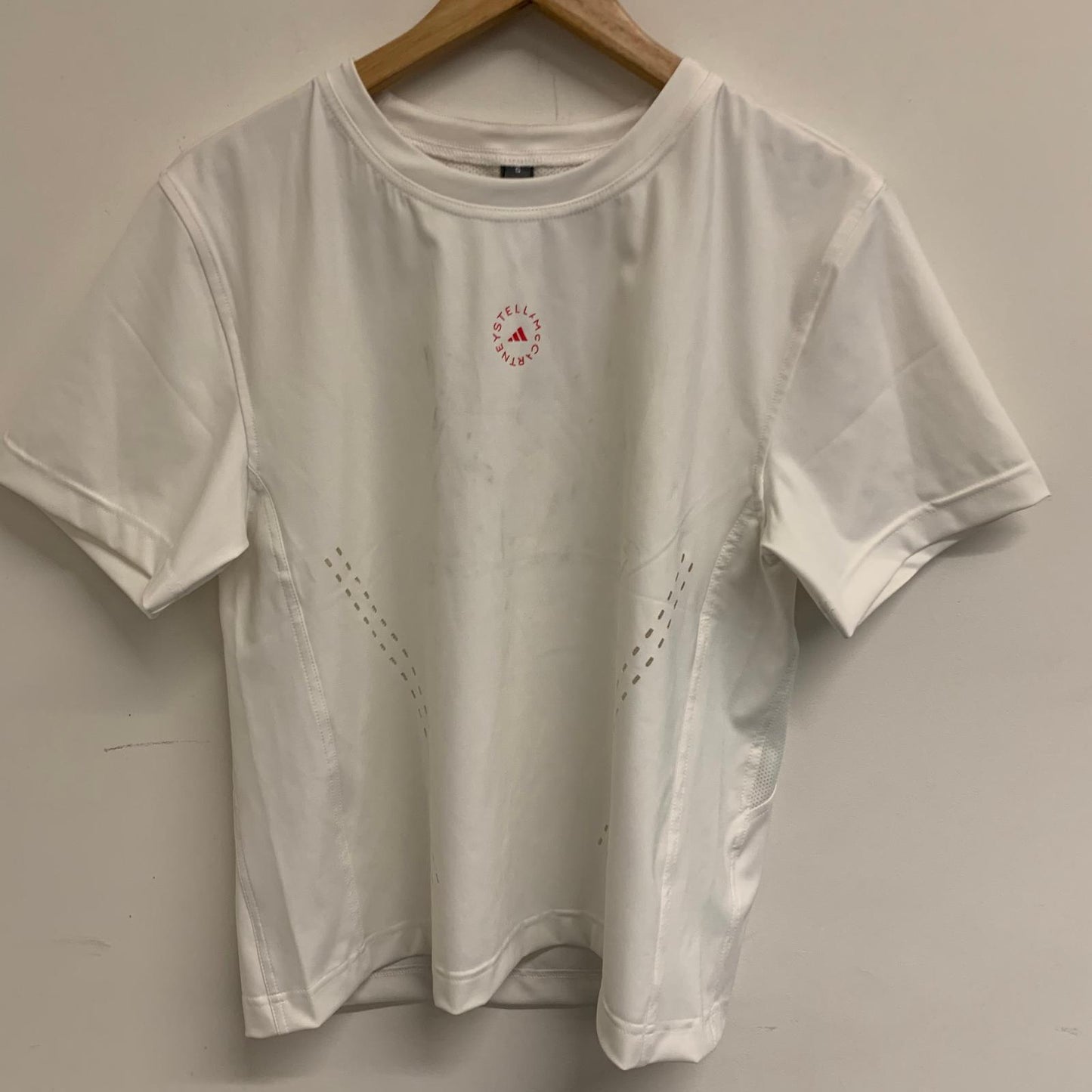 ADIDAS X STELLA MCCARTNEY White Ladies Sports Short Sleeve T-Shirt Size UK S NEW