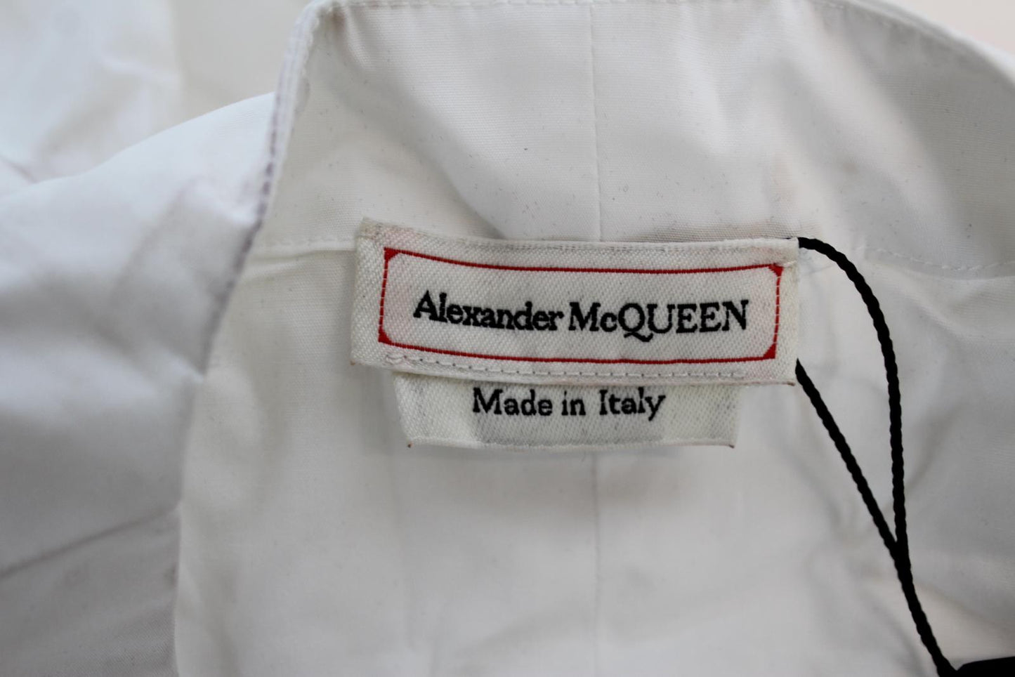 ALEXANDER MCQUEEN Ladies White Cocoon Sleeved Zip Cotton Mini Dress IT38 UK6 NEW