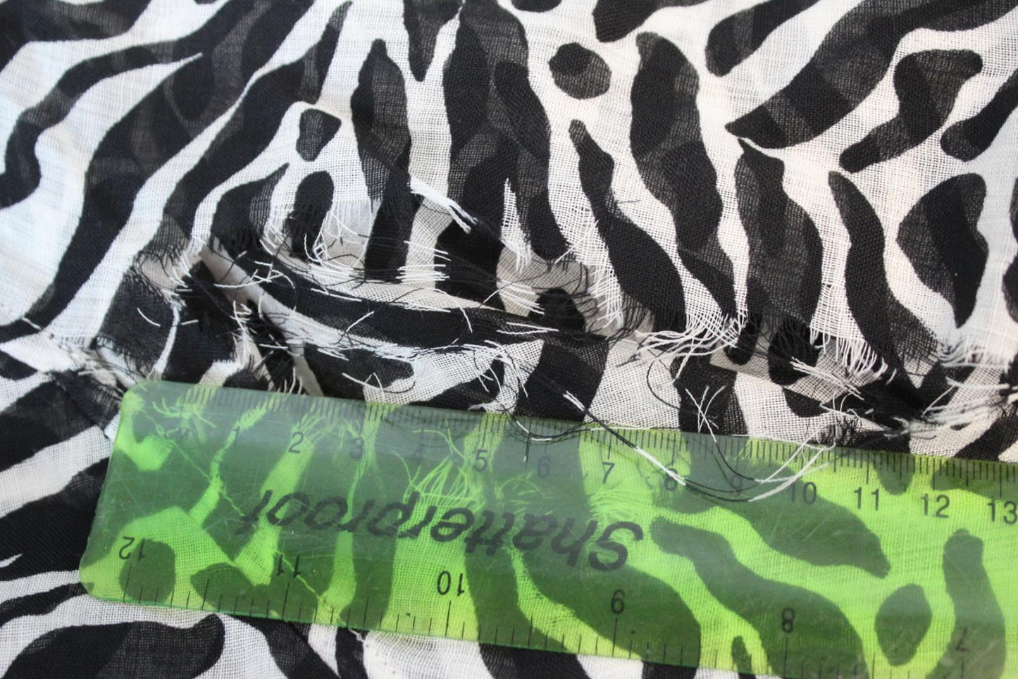 SAINT LAURENT Men's Black White Zebra Print Long Sleeve Wool Shirt 37 14.5 NEW
