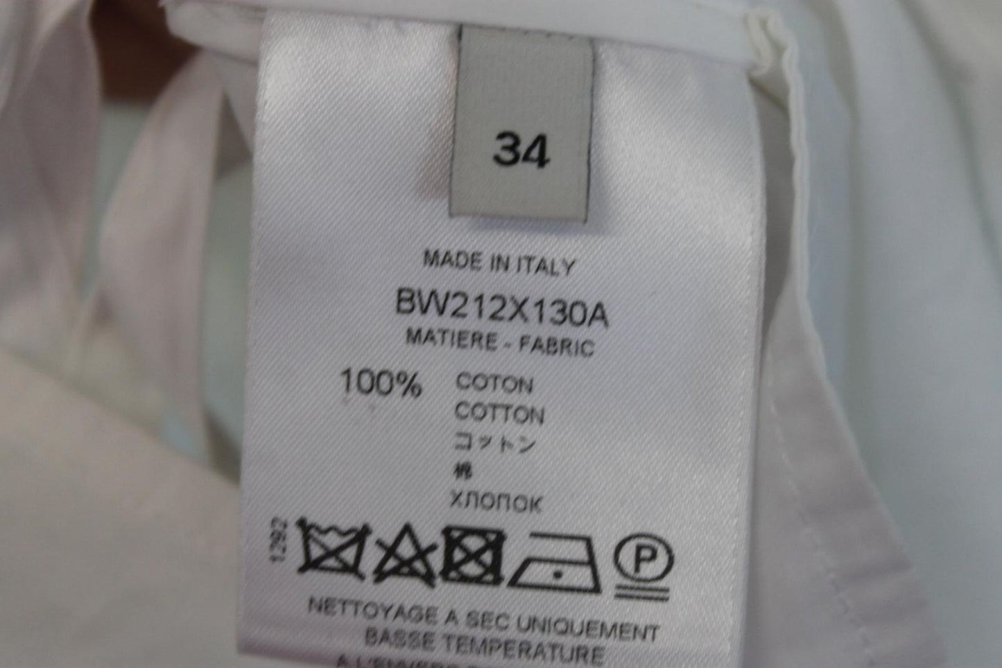 GIVENCHY Ladies White Cotton Long Sleeve Midi Shirt Dress EU34 UK6 NEW
