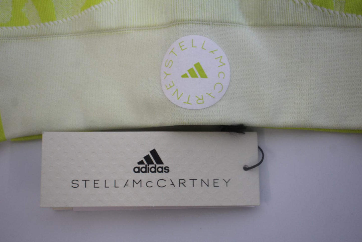 ADIDAS X STELLA MCCARTNEY Ladies Lemon Yellow Crossover Strap Sports Bra XS NEW