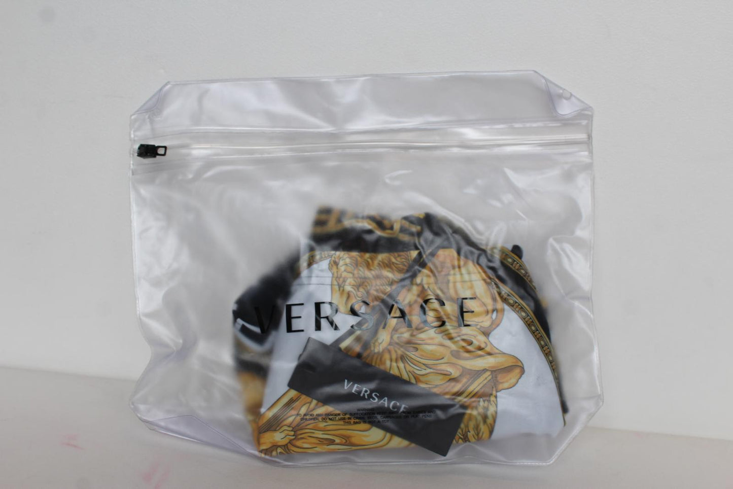 VERSACE Men's Black Gold La Coupe Des Dieux Print Swim Briefs 7/2XL/UK40 NEW
