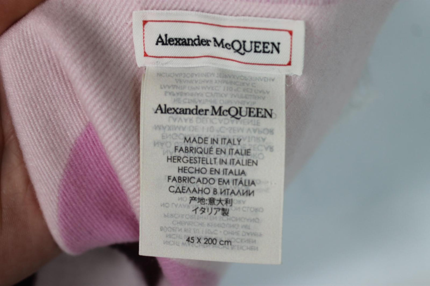 ALEXANDER MCQUEEN Ladies Multicoloured Cotton Rectangular Scarf O/S NEW