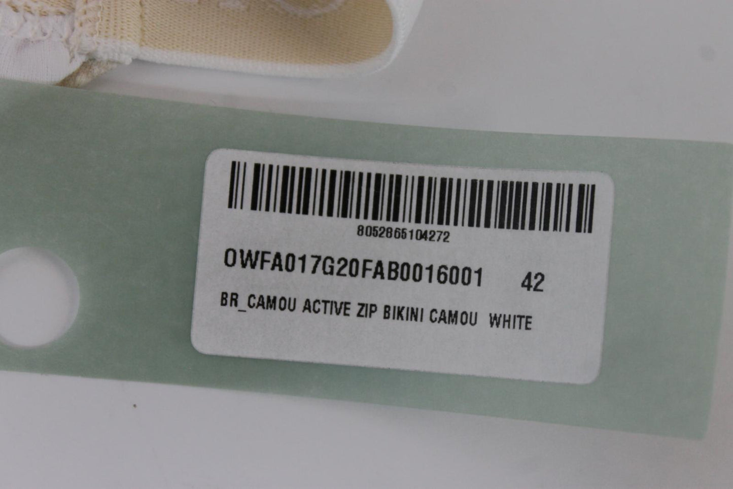 OFF-WHITE Ladies Ladies Beige Camo Active Zip Bikini Set EU38 UK10 BNWT