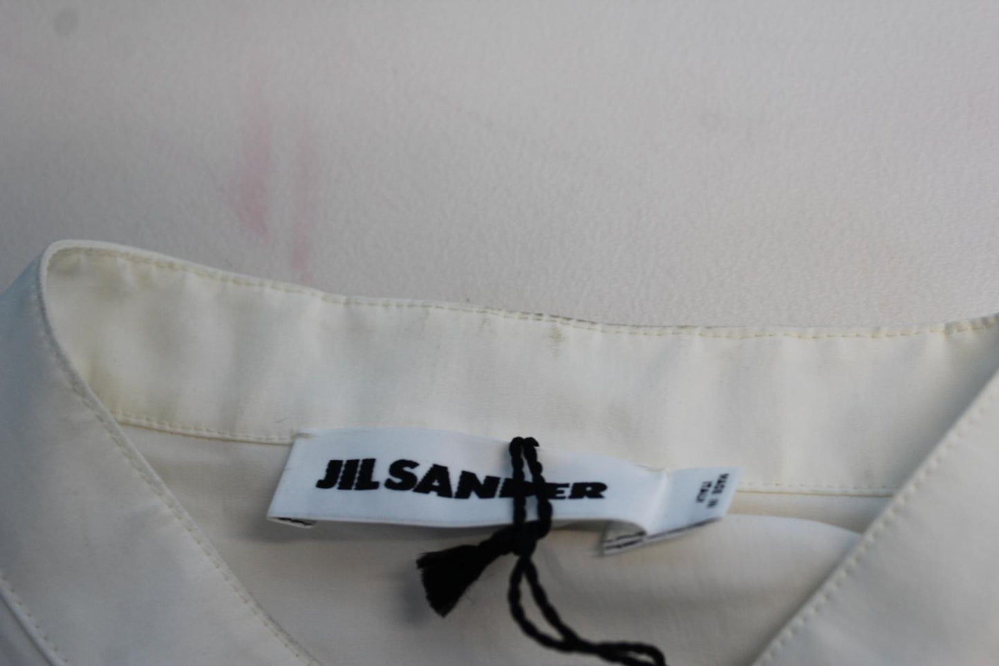 JIL SANDER Ladies White Hidden Button Layered Cotton Silk Midi Dress 36 UK8 NEW