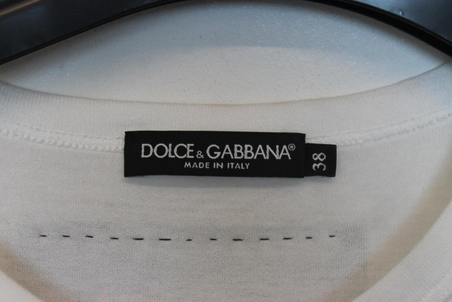 DOLCE & GABBANA Ladies White Cotton Sleeveless L'Amore T-Shirt EU38 UK10 NEW