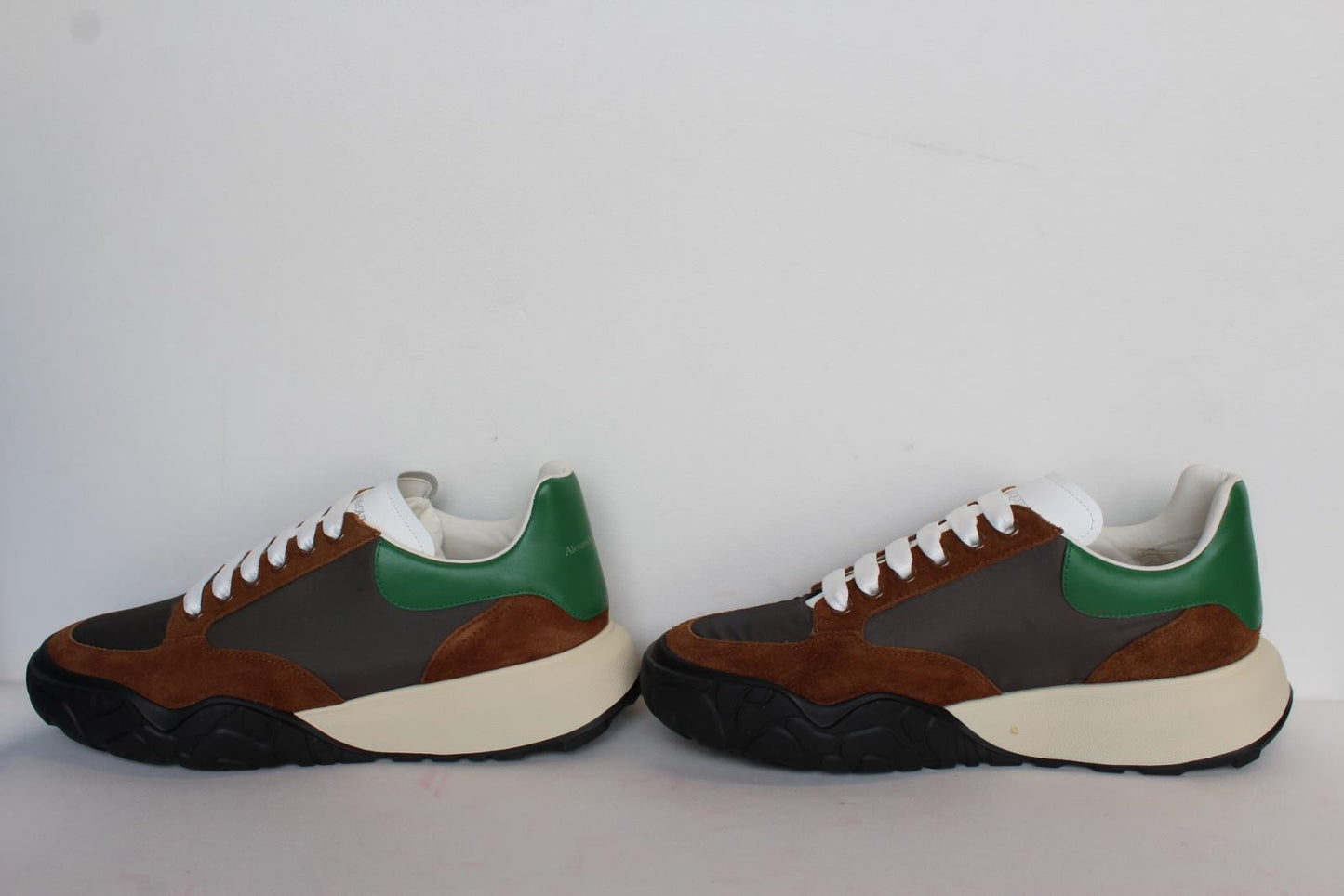 ALEXANDER MCQUEEN Men's Brown Multi Fabric/Suede/Leather Trainers EU43 UK9 NEW