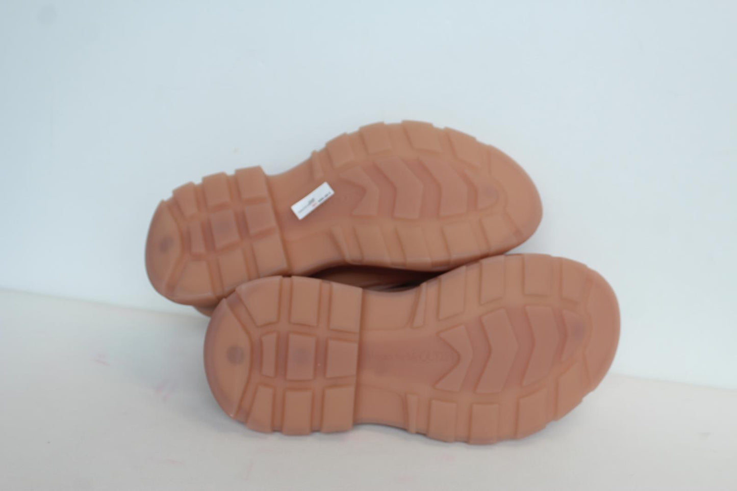 ALEXANDER MCQUEEN Ladies Rose Pink Tread Slick Rubber Trainers EU36.5 UK3.5 NEW