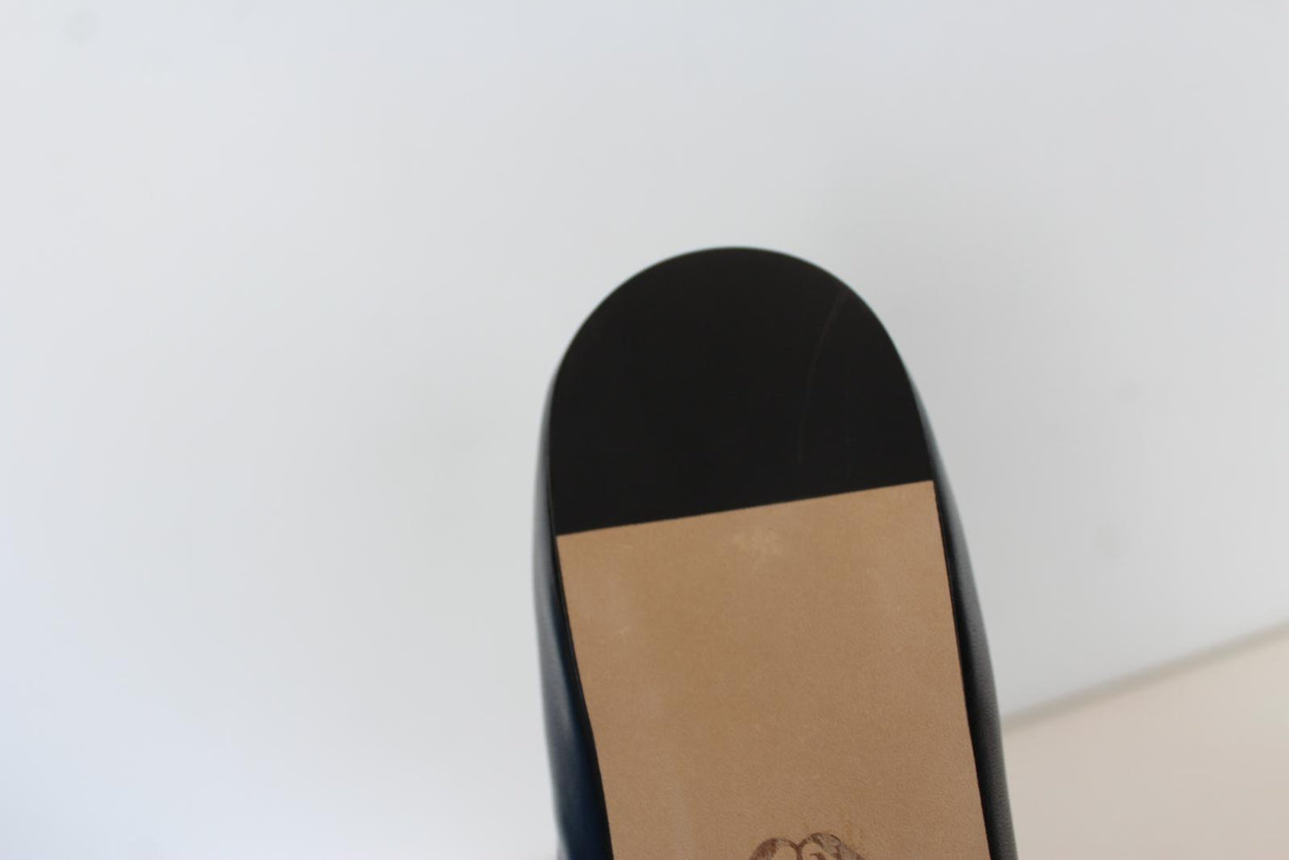 ALEXANDER MCQUEEN Ladies Black Leather Punk Stud Flat Shoes EU38.5 UK5.5 NEW