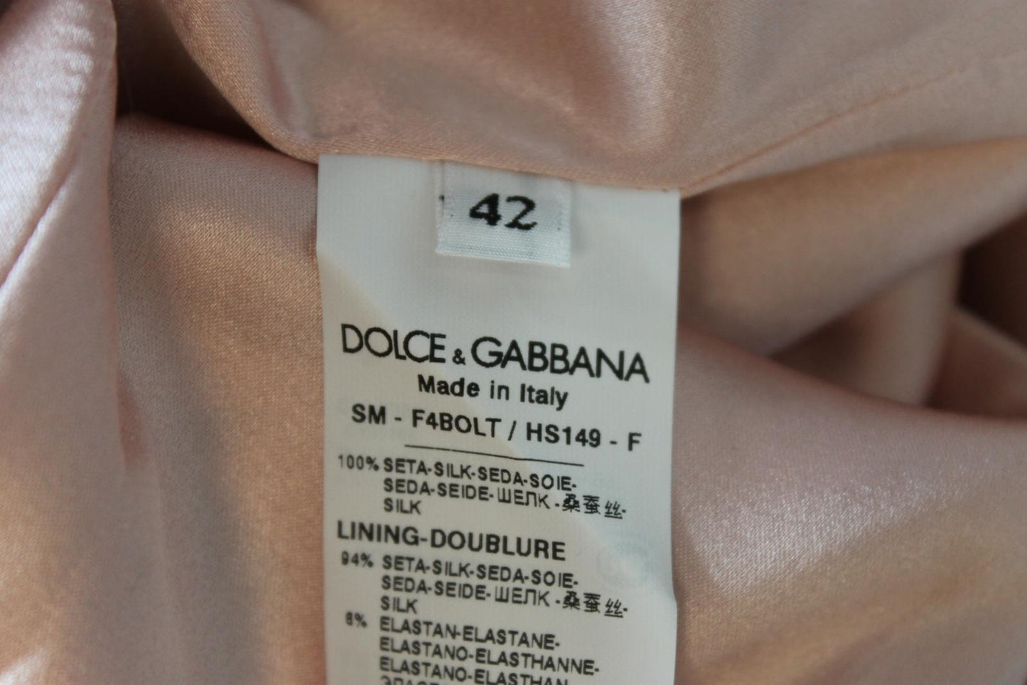 DOLCE & GABBANA Ladies Pink/Multi Silk Knee Length Skirt EU38 UK10 BNWT