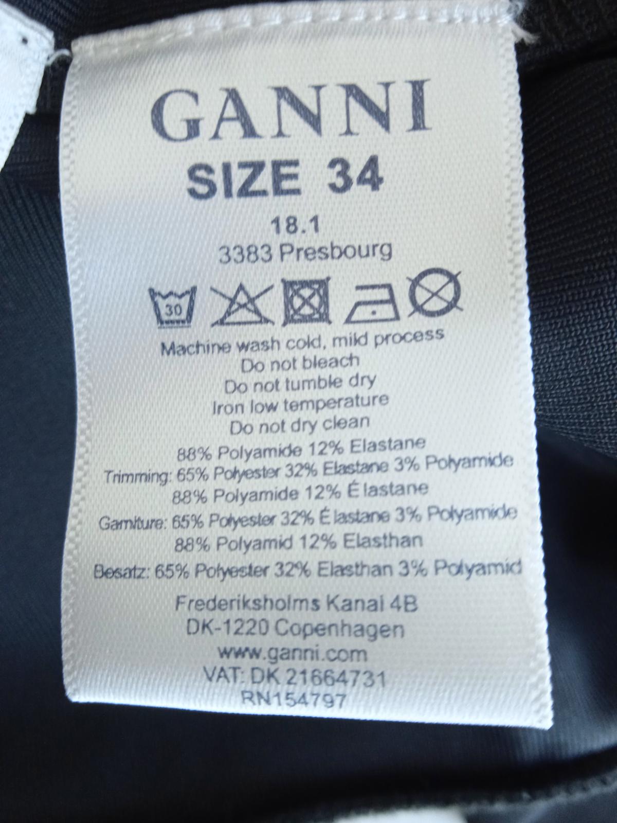 GANNI Ladies Black & Orange Mesh Trim Presbourg Jersey Hoodie EU34 UK6 NEW