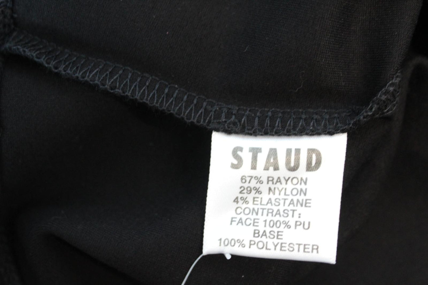 STAUD Ladies Jay Black Brown Contrast Collar Polo Shirt Mini Dress XS NEW