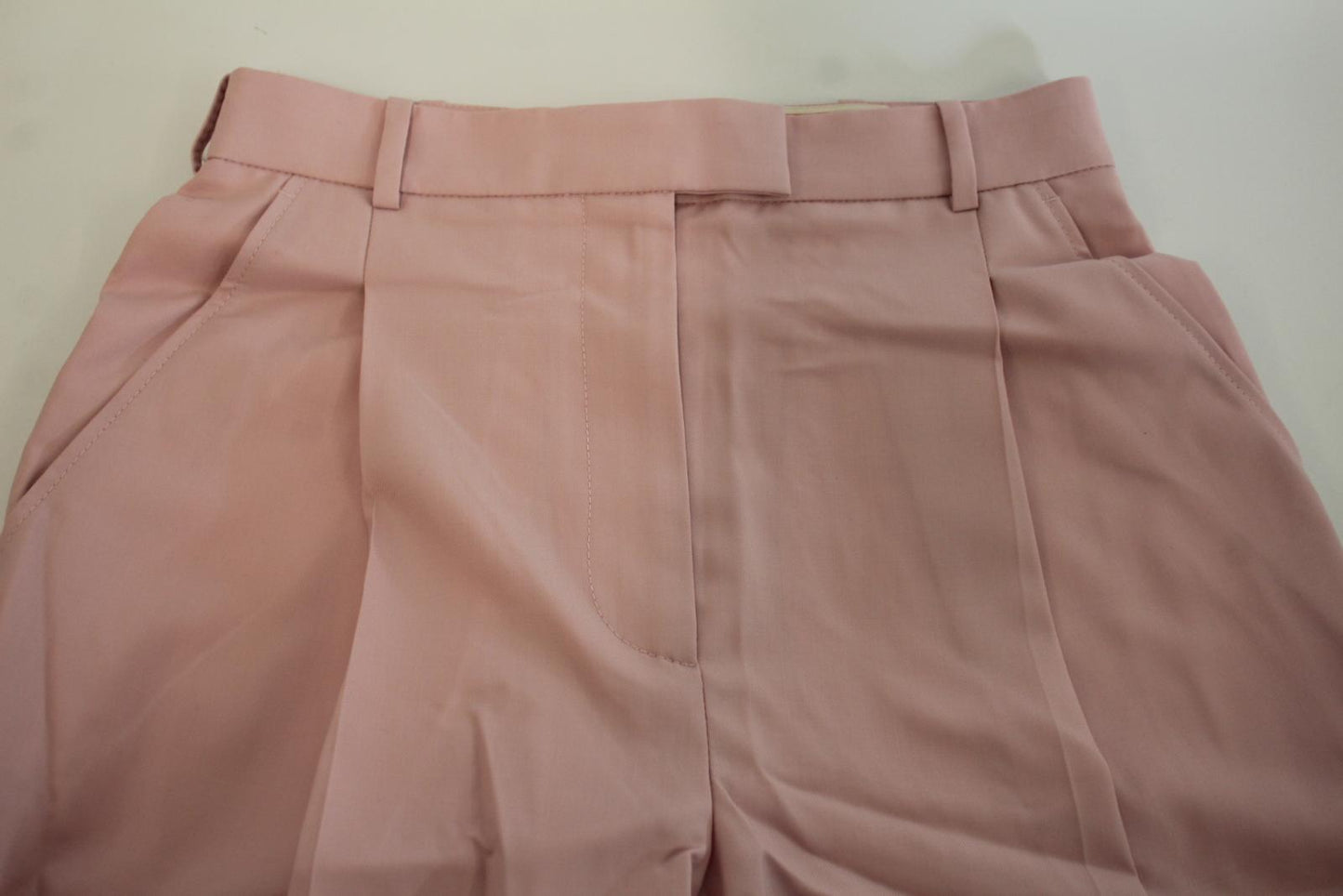 ALEXANDER MCQUEEN Ladies Ice Pink Wool Regular Fit Trousers IT40 UK8 NEW