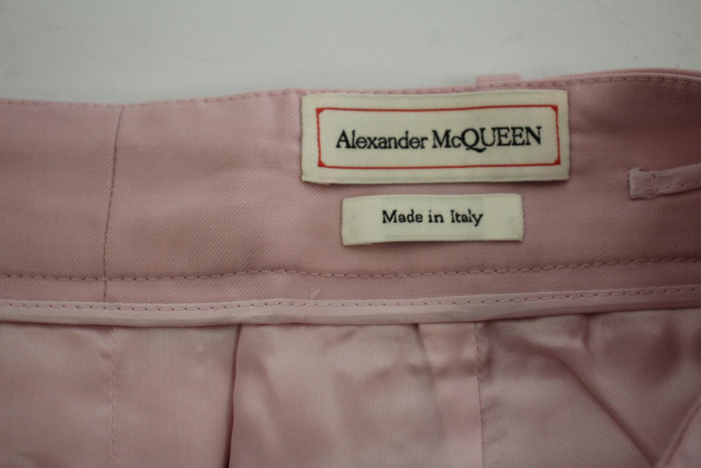 ALEXANDER MCQUEEN Ladies Ice Pink Wool Regular Fit Trousers IT40 UK8 NEW