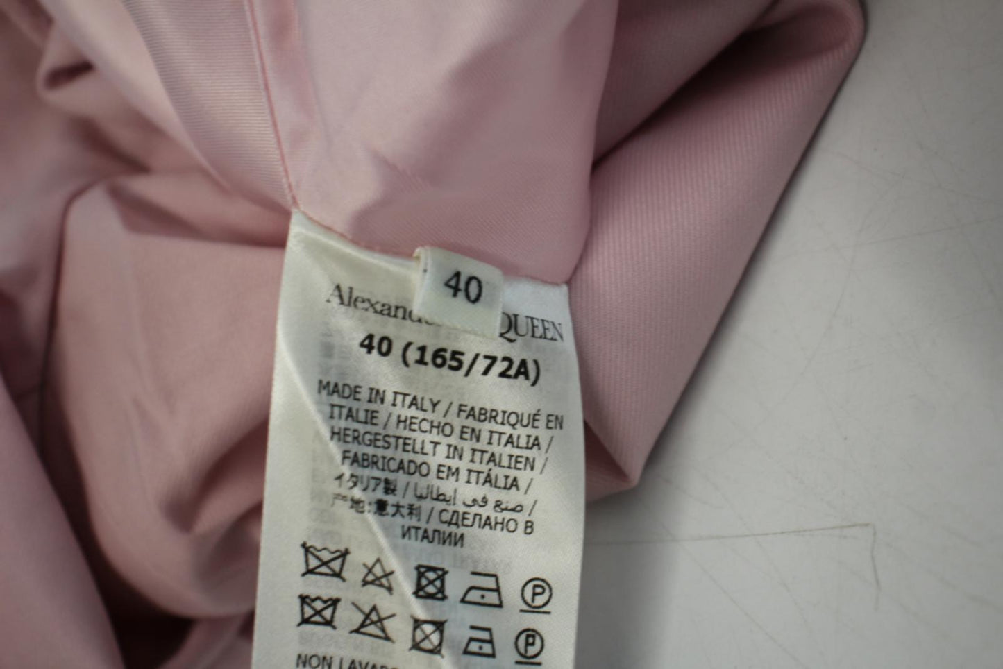 ALEXANDER MCQUEEN Ladies Ice Pink Wool Regular Fit Trousers IT40 UK8 NEW