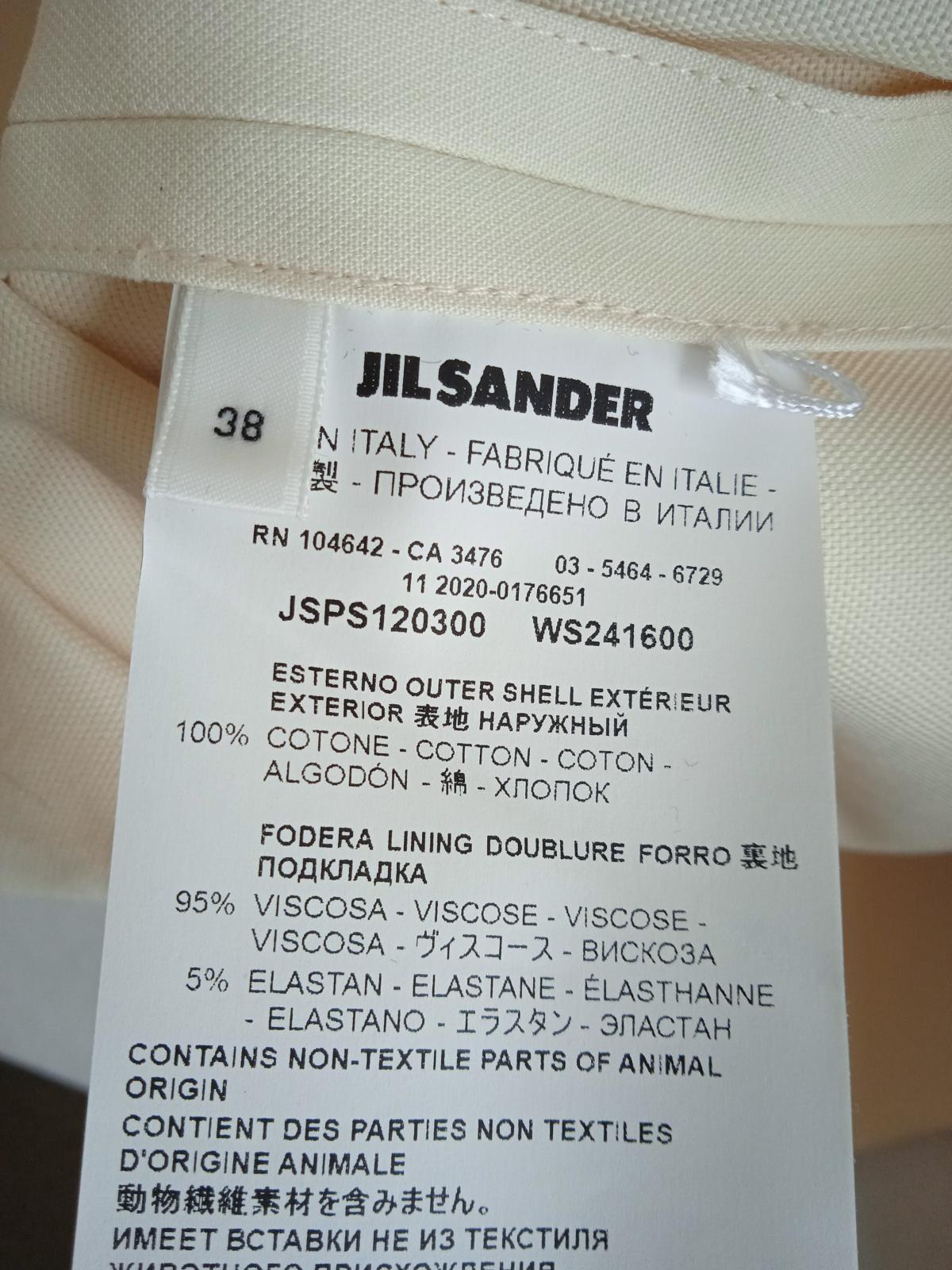 JIL SANDER Ladies Vanilla White Cotton Wide Wrap Oversized Coat EU38 UK10 NEW