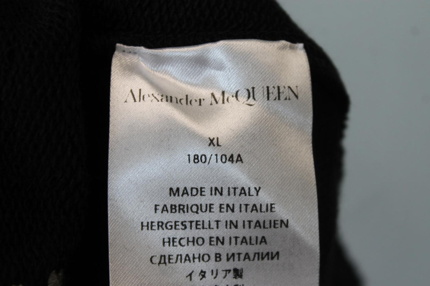ALEXANDER MCQUEEN Ladies Black Cotton Embroidered Hoodie XL BNWT