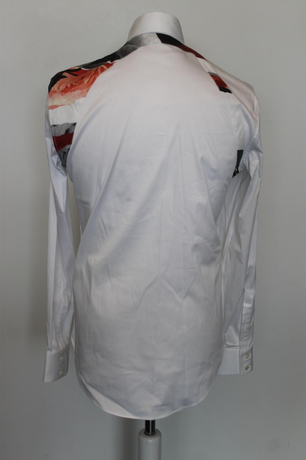 ALEXANDER MCQUEEN Men's White Cotton Long Sleeve Button Down Shirt 15 BNWT
