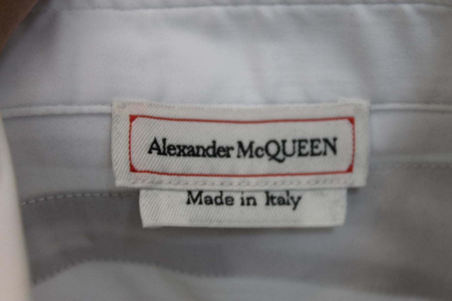 ALEXANDER MCQUEEN Men's White Cotton Long Sleeve Button Down Shirt 15 BNWT