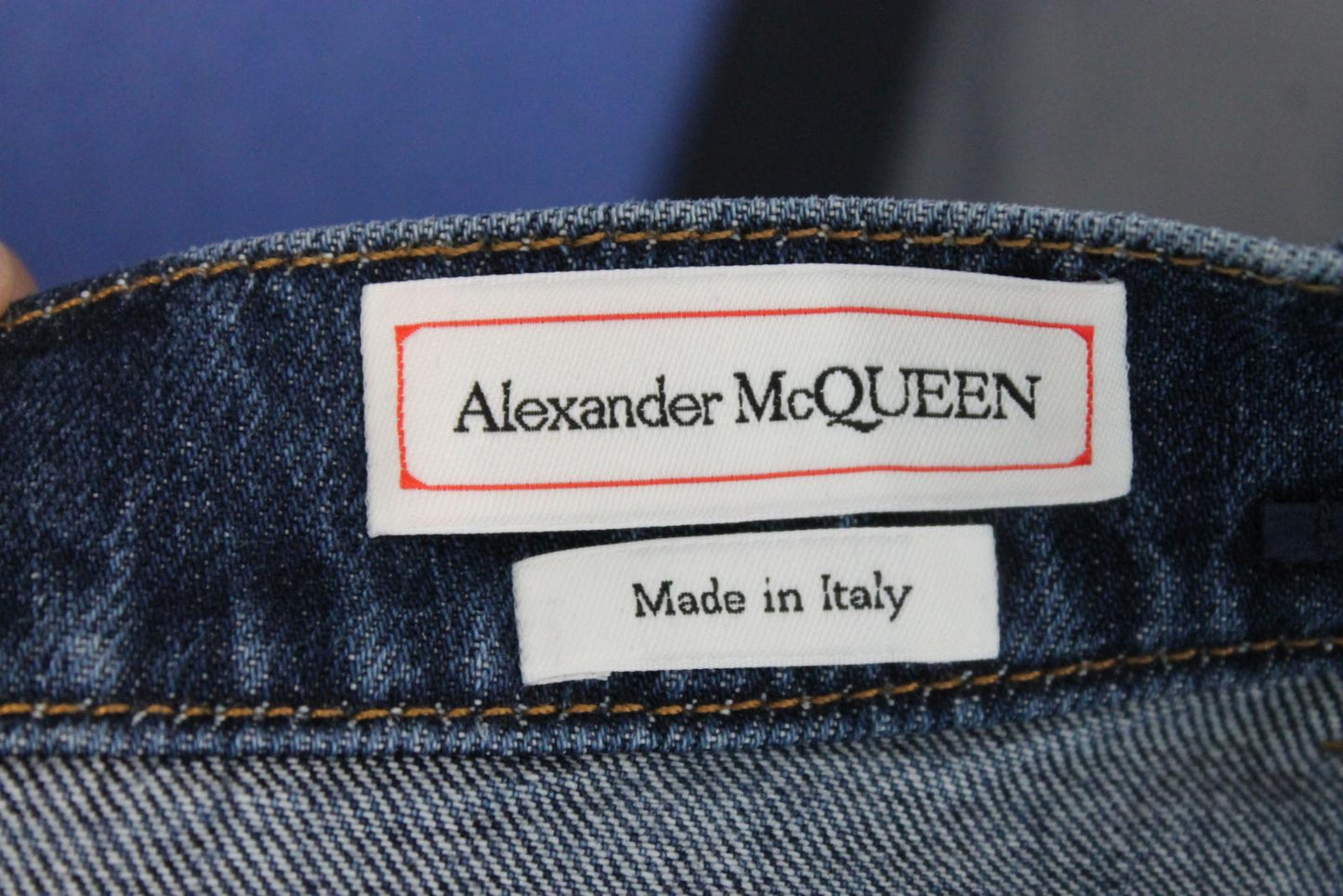 ALEXANDER MCQUEEN Ladies Blue Denim Long Hi-Low Jean Skirt EU32 UK4 BNWT