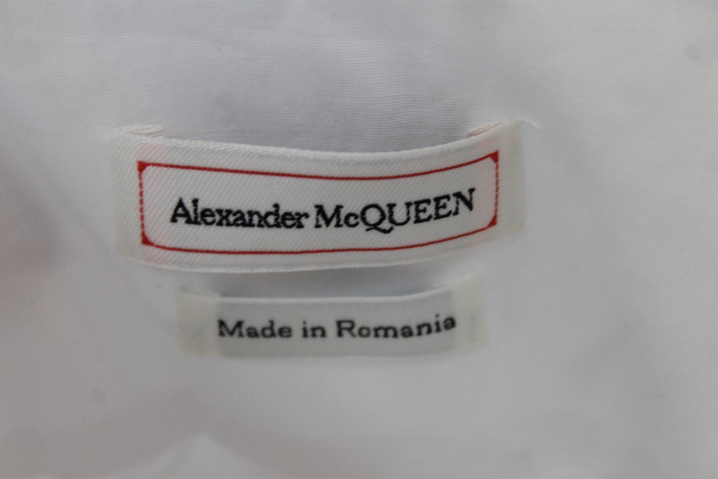 ALEXANDER MCQUEEN Men's White Cotton Short Sleeve Dress Shirt Size 16 BNWT