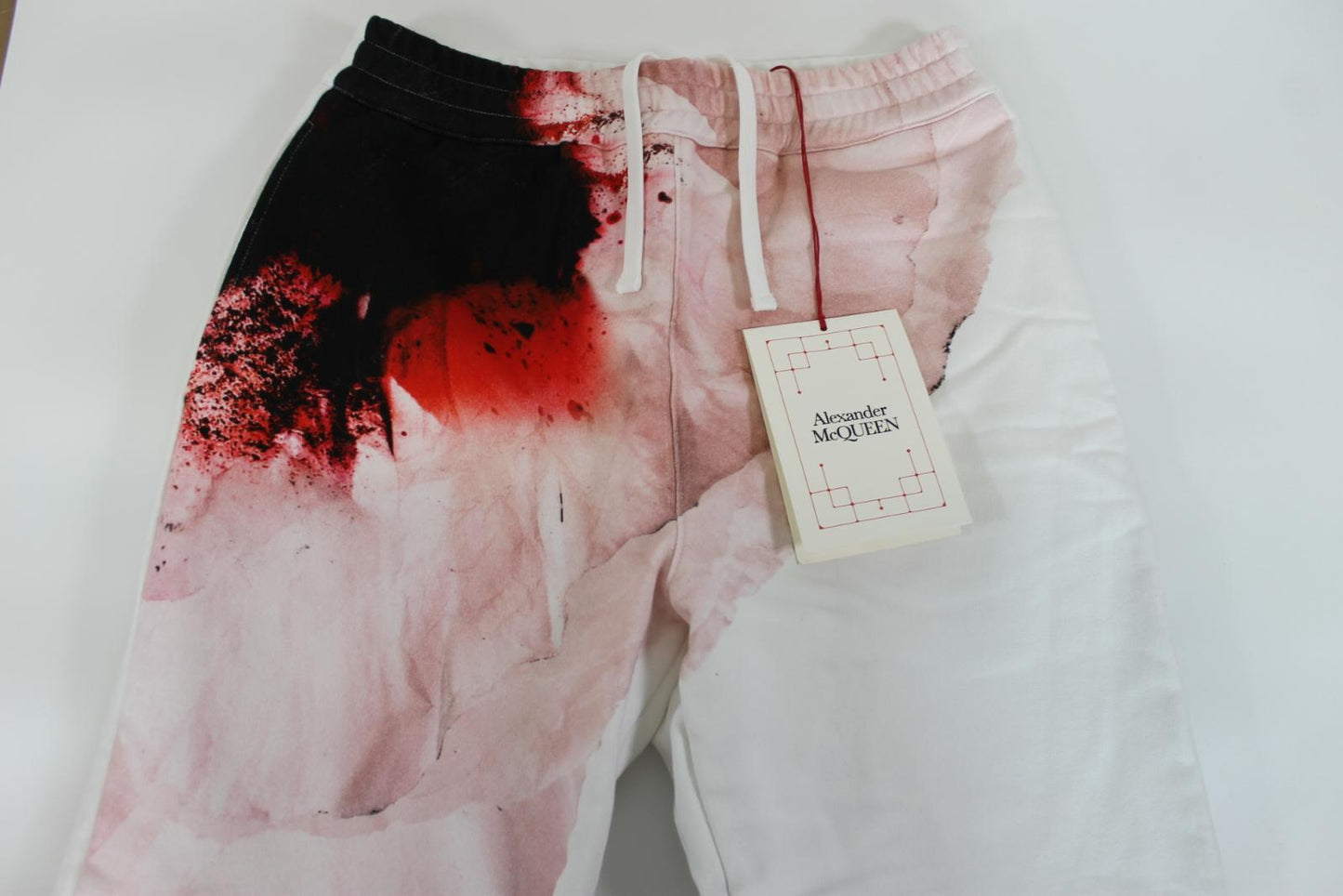 ALEXANDER MCQUEEN Men's White Cotton Printed Sweat Jogger Trousers Size M BNWT