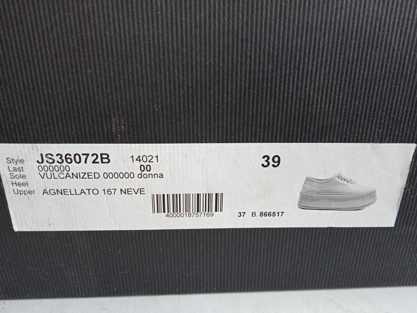 JIL SANDER Ladies White Leather Lace-Up Low-Top Platform Trainers EU39 UK6 NEW