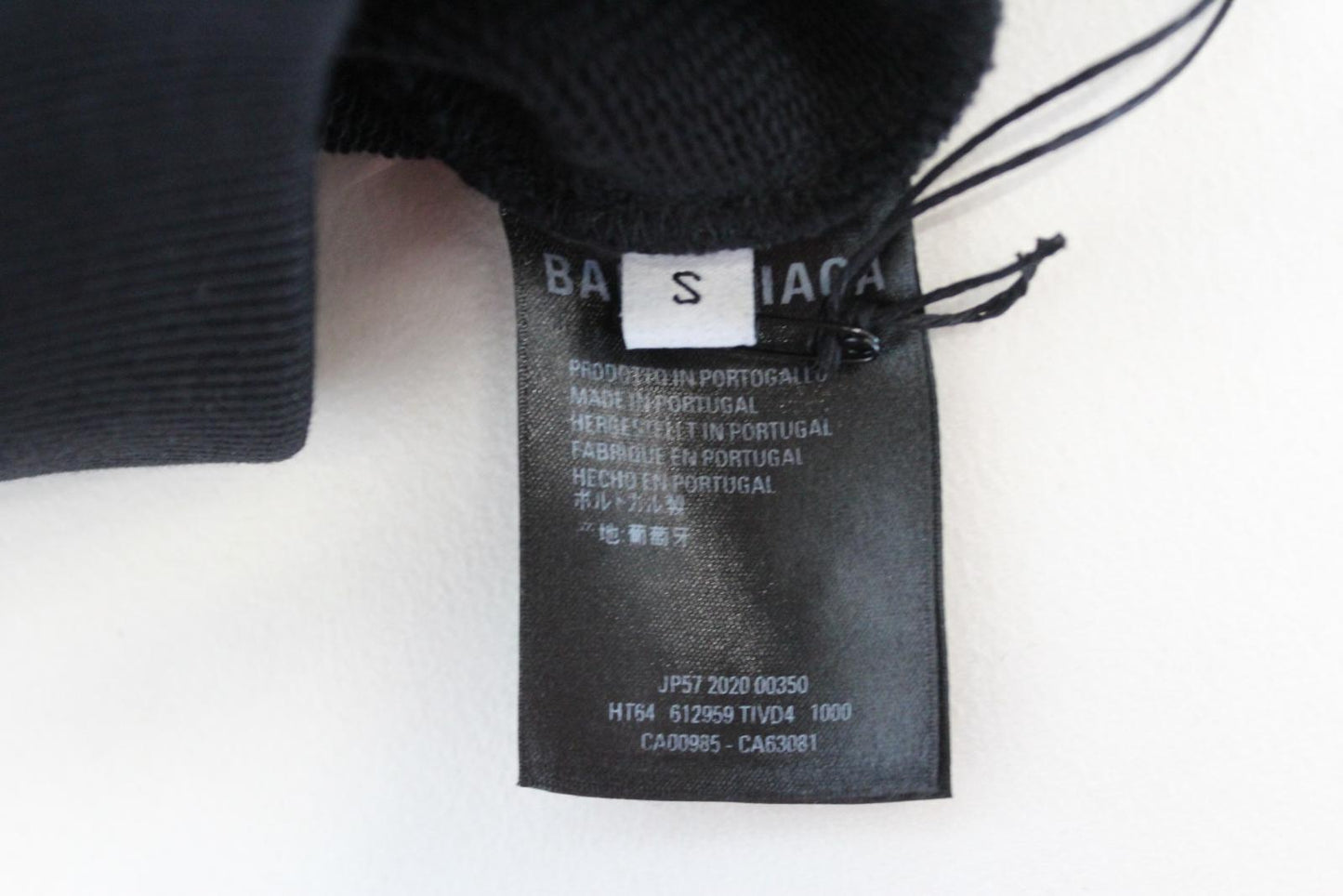 BALENCIAGA Unisex Black Multi Gym Wear Logo Pullover Cotton Hoodie S BNWT