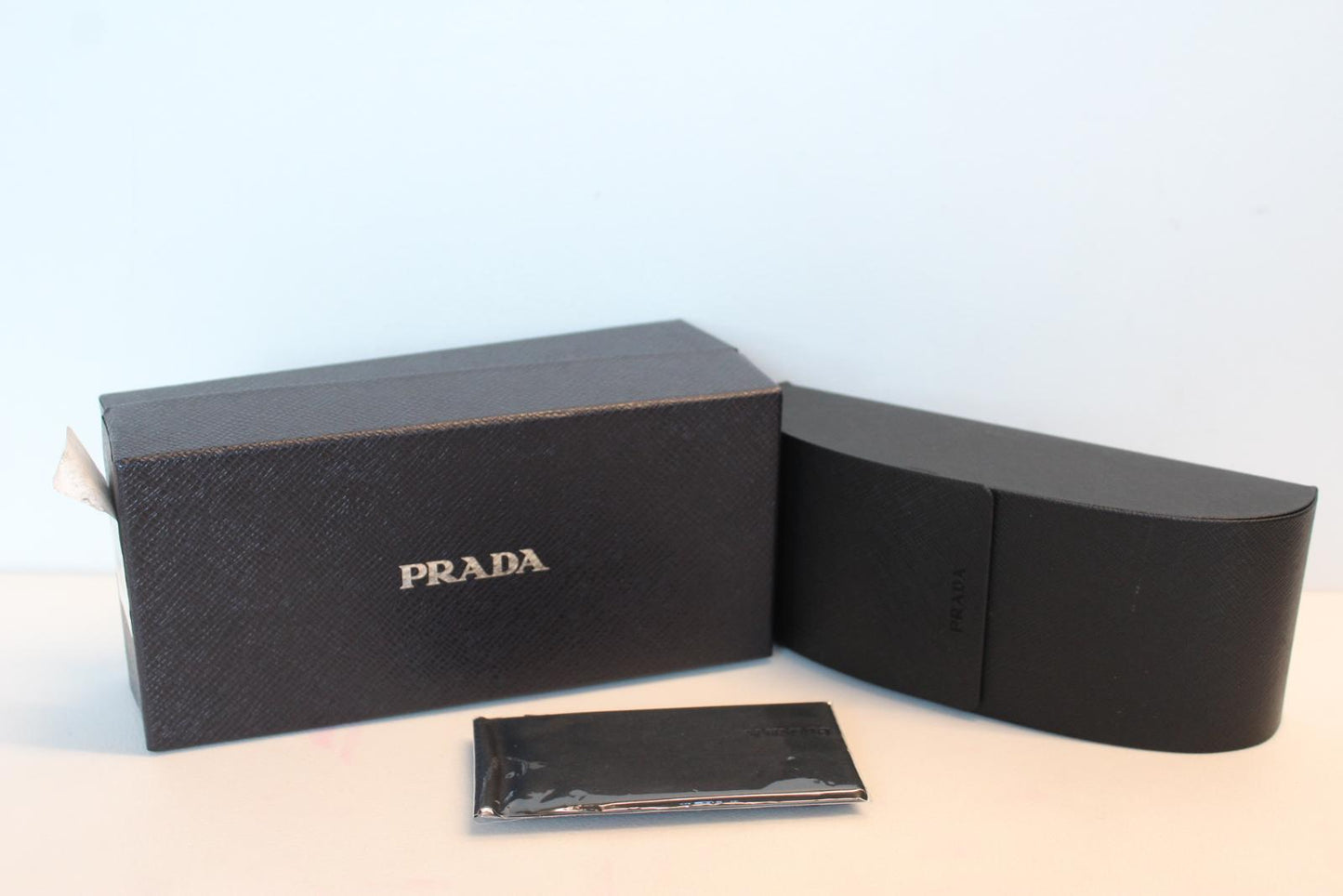 PRADA Ladies SPR 13Z 1AB-5SO Black Full Rim Rectangular Sunglasses 50-21-140 NEW