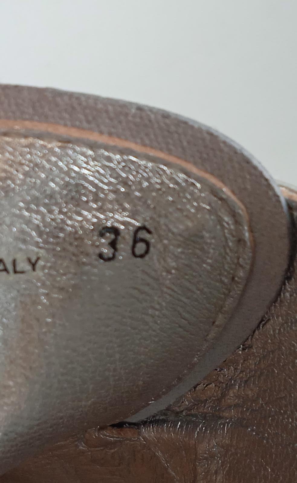 PRADA Ladies Metallic Silver Leather Lace-Up Platform Brogues EU36 UK3 NEW
