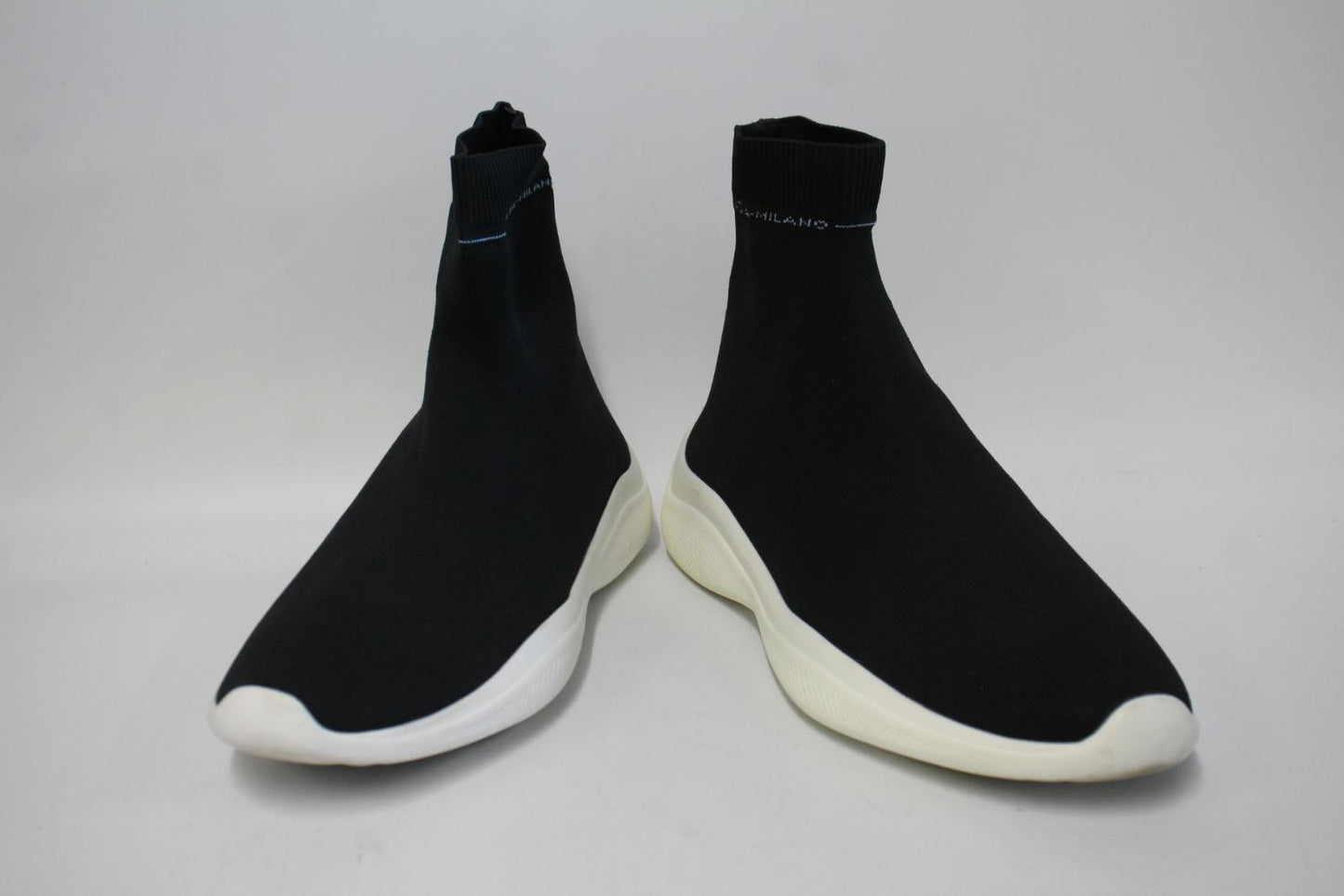 PRADA Ladies Black Stretch Knit Ankle Length Sock Sneakers EU38 UK5 NEW
