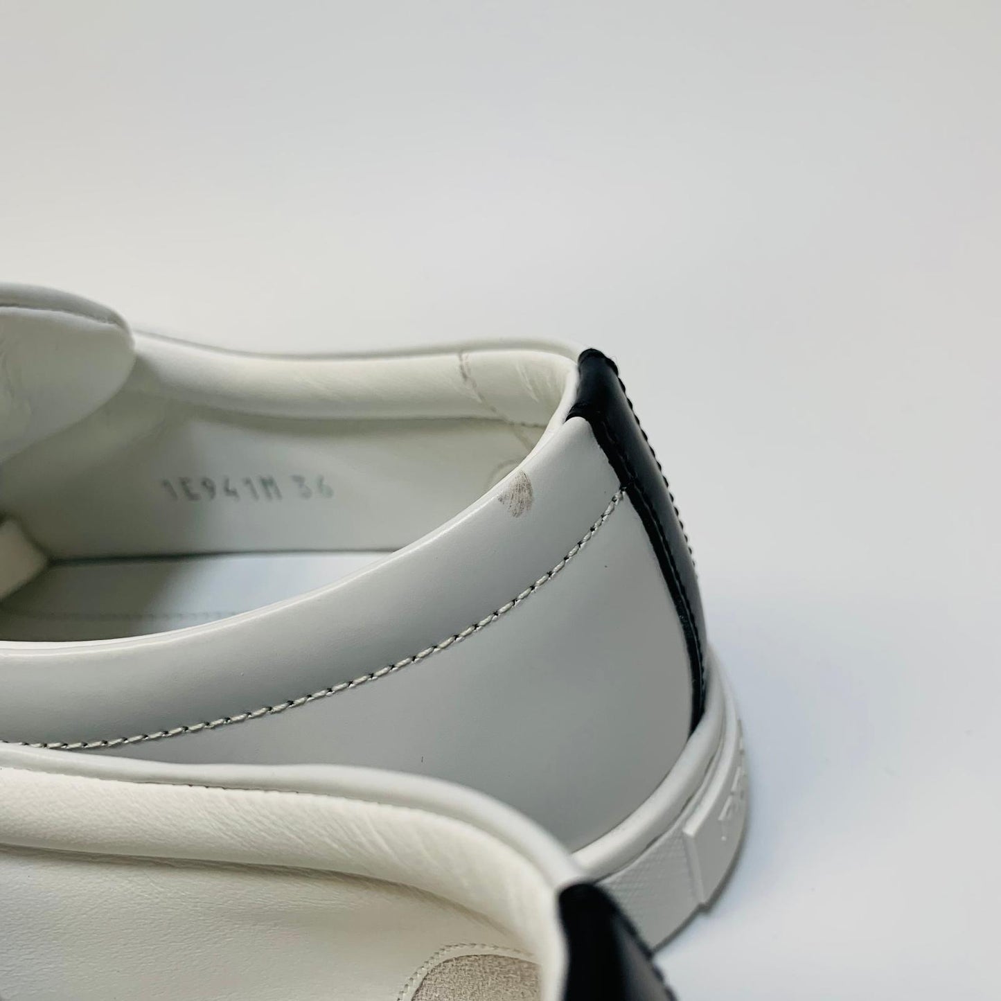 PRADA White Ladies Lane Calzature Donna Classic Sneaker Trainer UK 3.5 NEW