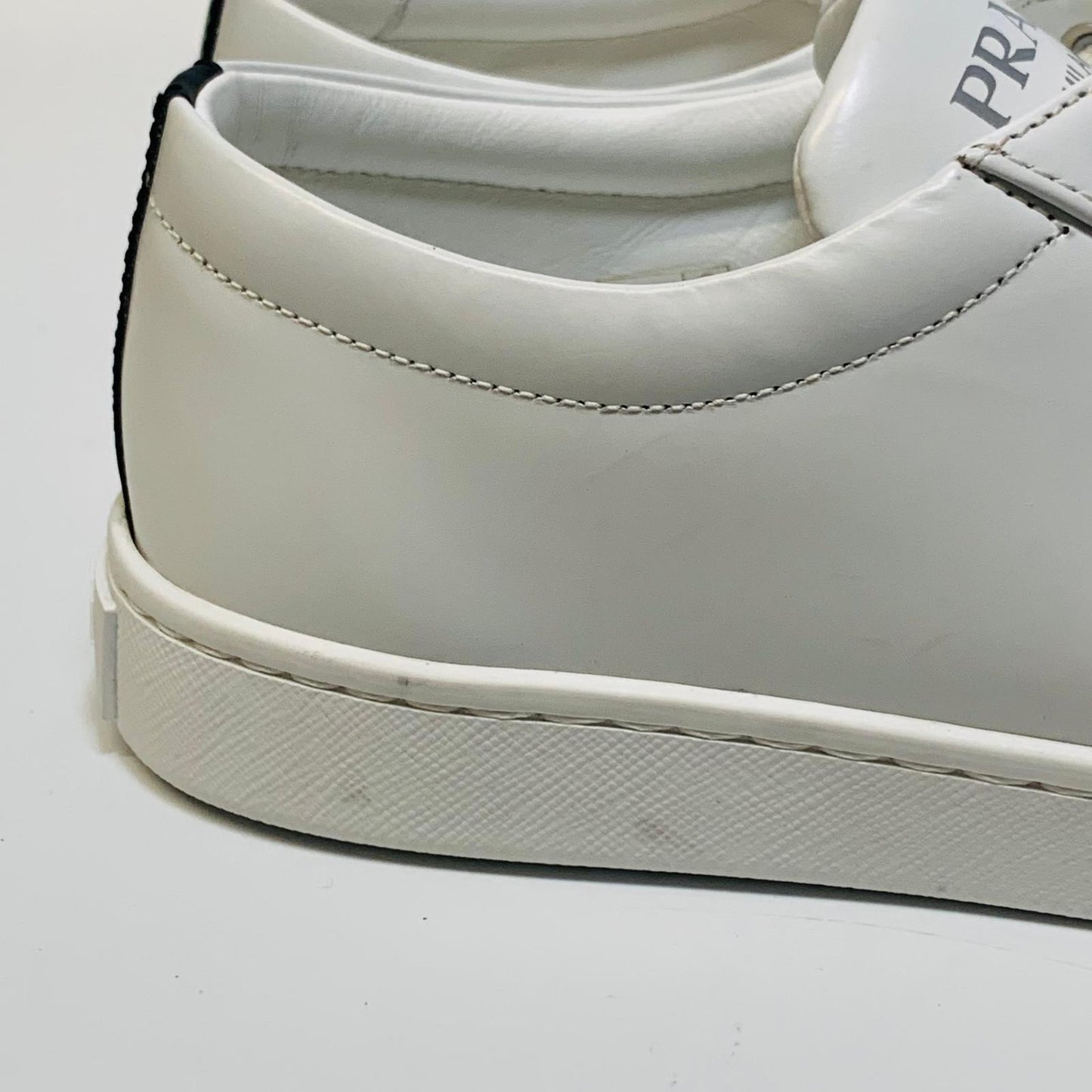 PRADA White Ladies Lane Calzature Donna Classic Sneaker Trainer UK 3.5 NEW