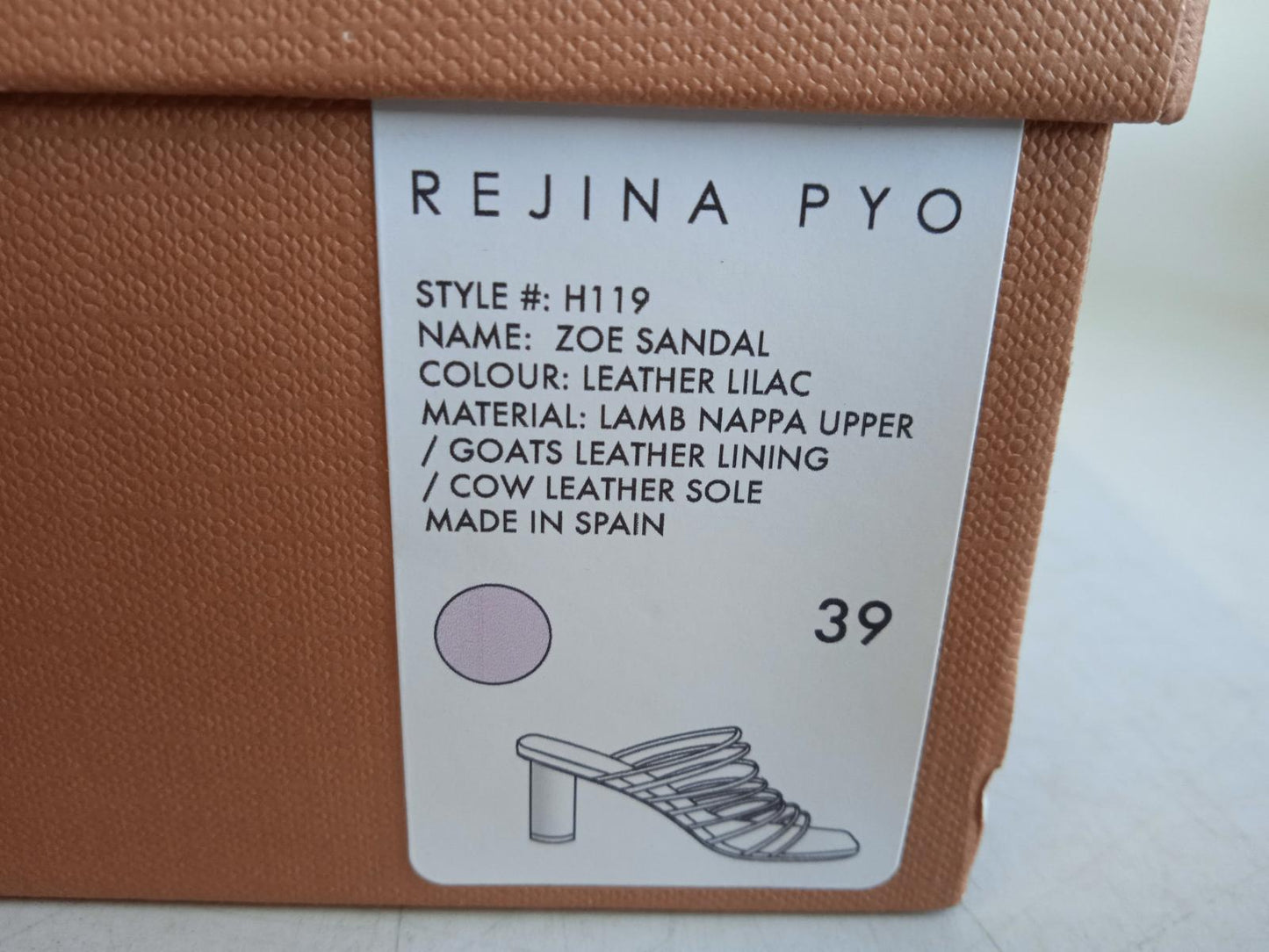 REJINA PYO Ladies Purple Leather Multi-Strap Zoe Sandals Size EU39 UK6 NEW