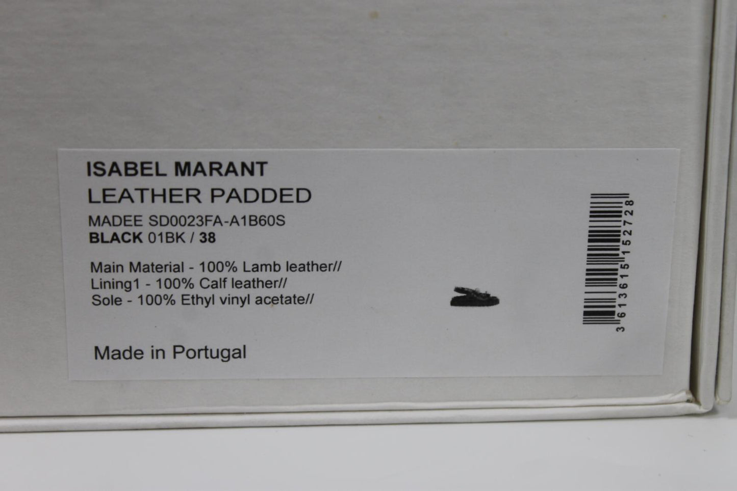ISABEL MARANT Ladies Black Padded Leather Madee Chunky Sandals EU38 UK5 BNIB