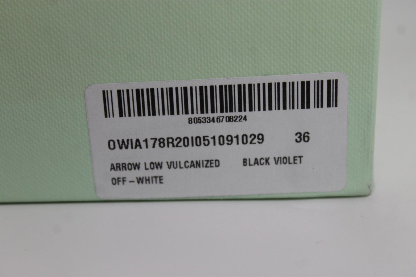 OFF-WHITE Ladies Black/White Suede Arrow Low Vulcanized Trainers EU36 UK3 NEW