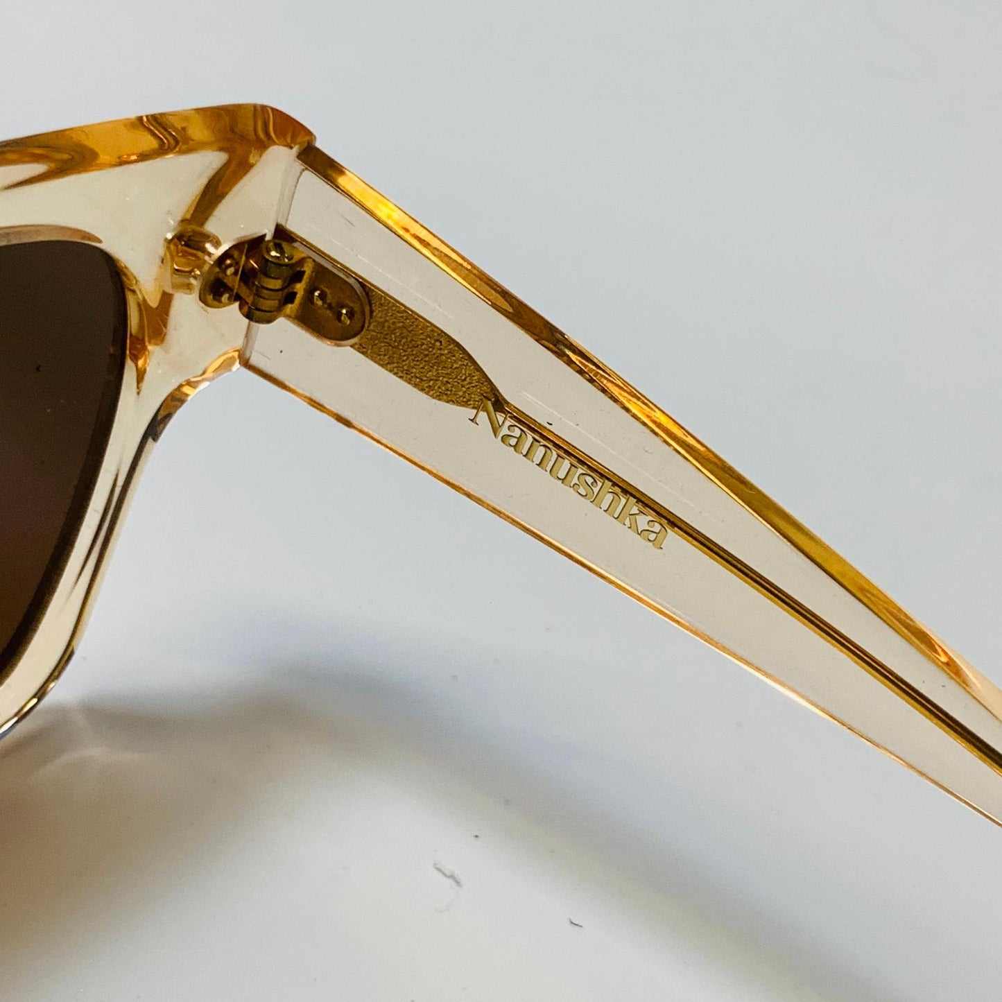 NANUSHKA Pink Ladies Rectangular Shae Bio Plastic Retro Sunglasses NEW