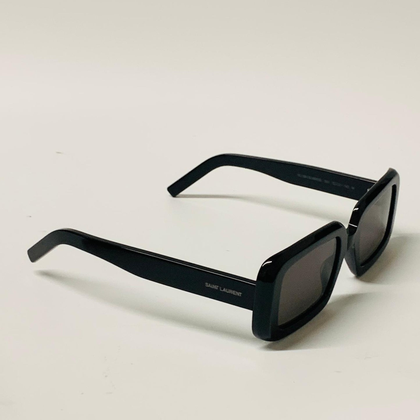 SAINT LAURENT Black Ladies Rectangular Sunglasses Palace Flat Top NEW