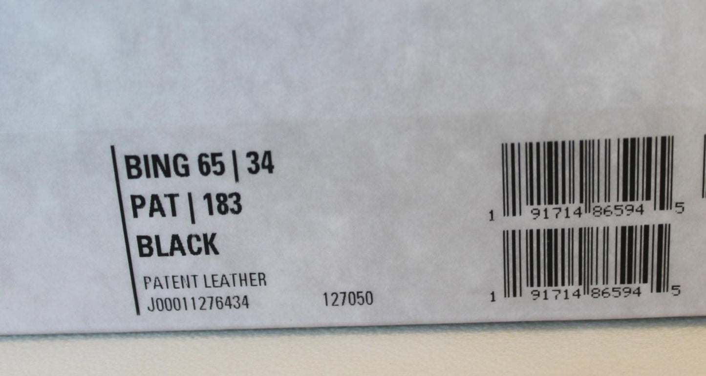 JIMMY CHOO Ladies Bing 65 Black Patent Leather Crystal Mules EU34 UK1 NEW